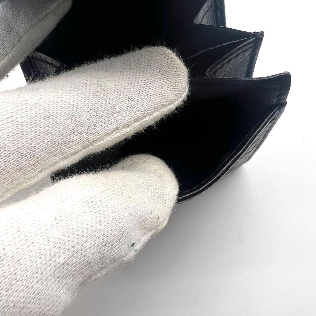 GUCCI グッチ シマ GGロゴ レザー ブラック 黒 スクエア ケース