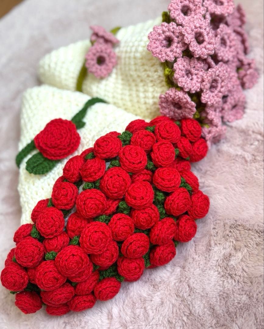 ケリー　花束ブランケット　フラワーブランケット