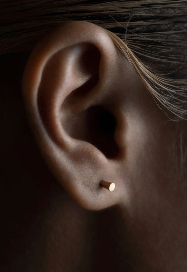 bororo 片耳ピアス tiny wild wedge Sサイズ マット YG