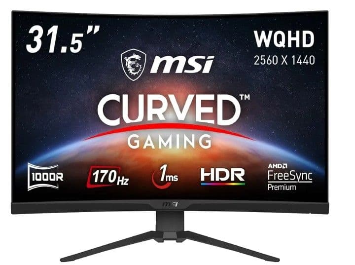 MSI 31.5インチ WQHD 曲面ゲーミングモニター